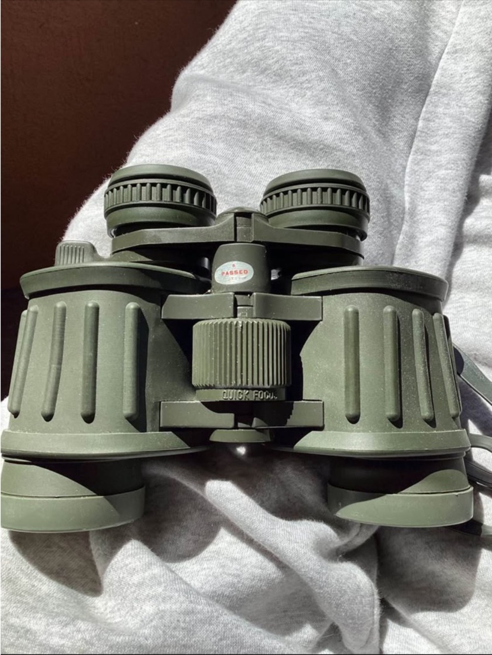 Olive Green Compact Binoculars - Quick Focus SEARS VTG